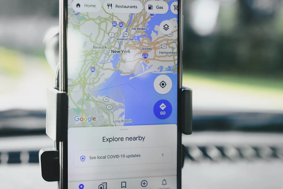 Smartphone displaying GPS map location — how GPS metadata is embedded in every photo